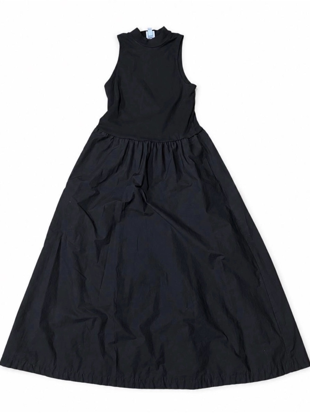 a new day Black Sleeveless Maxi Dress with Gathered Skirt